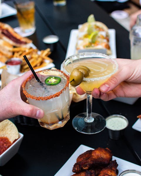 Drinks Cedar Door Patio Bar & Grill in Downtown Austin, TX
