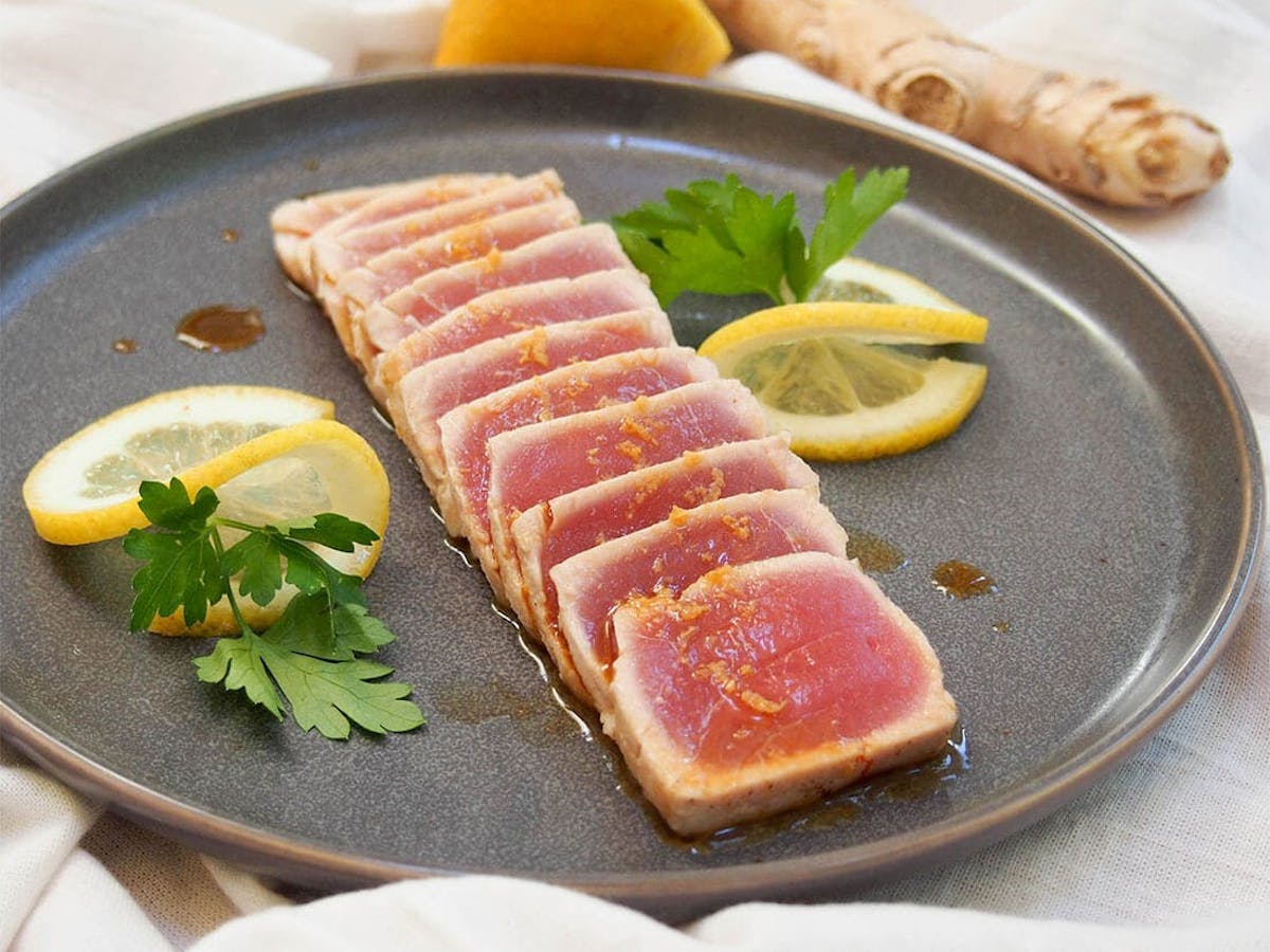a plate of food on a table