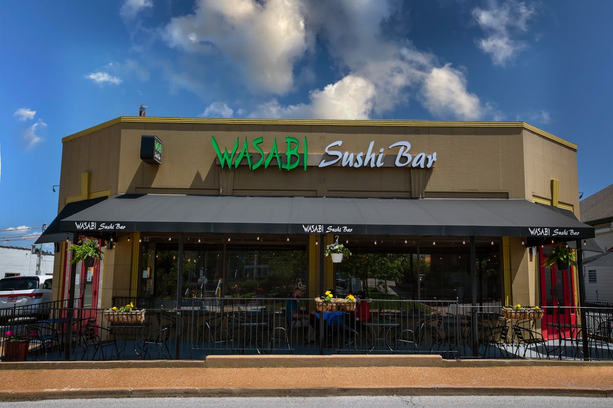 a store front at day