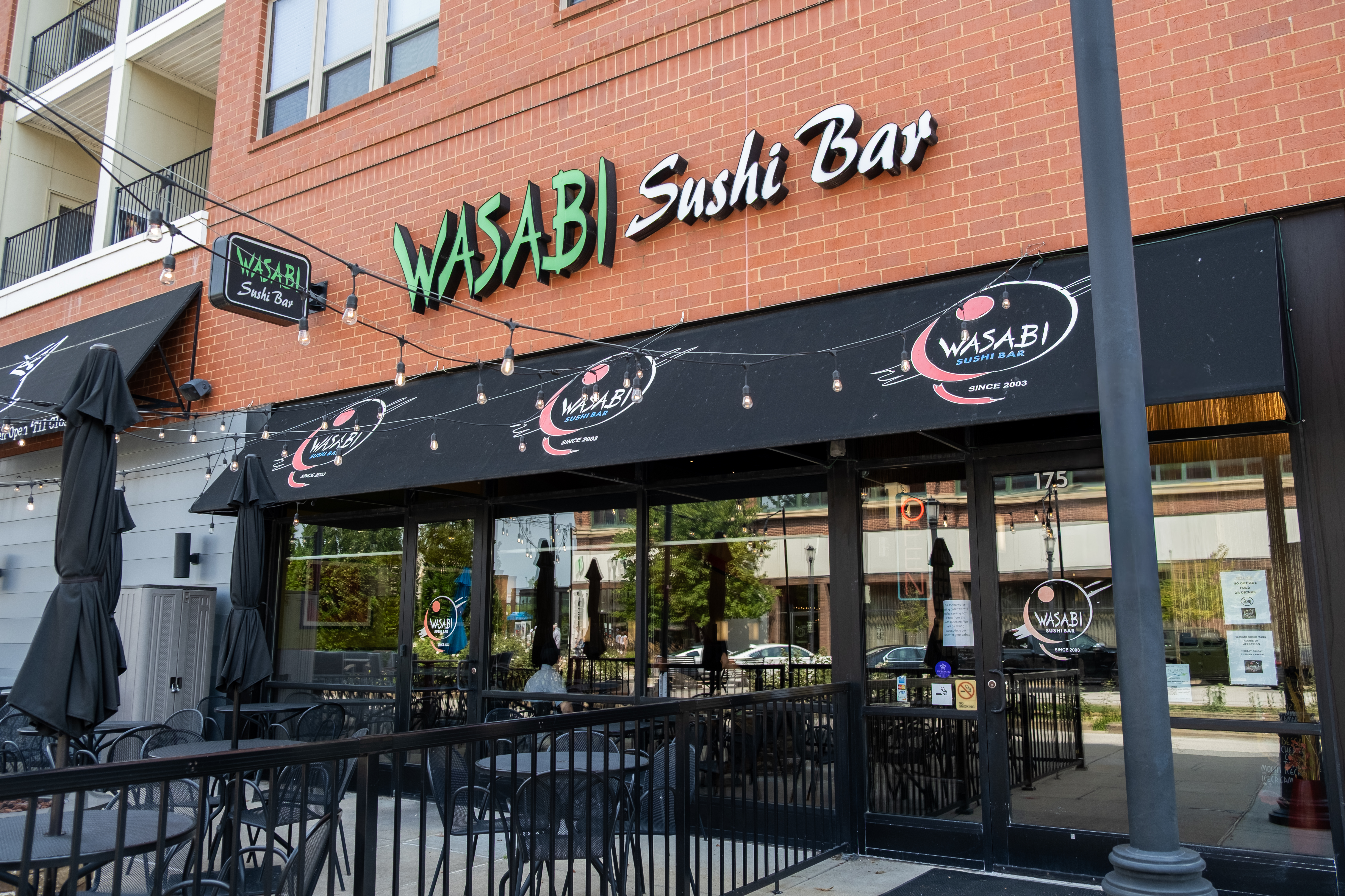 a sign on the side of a building