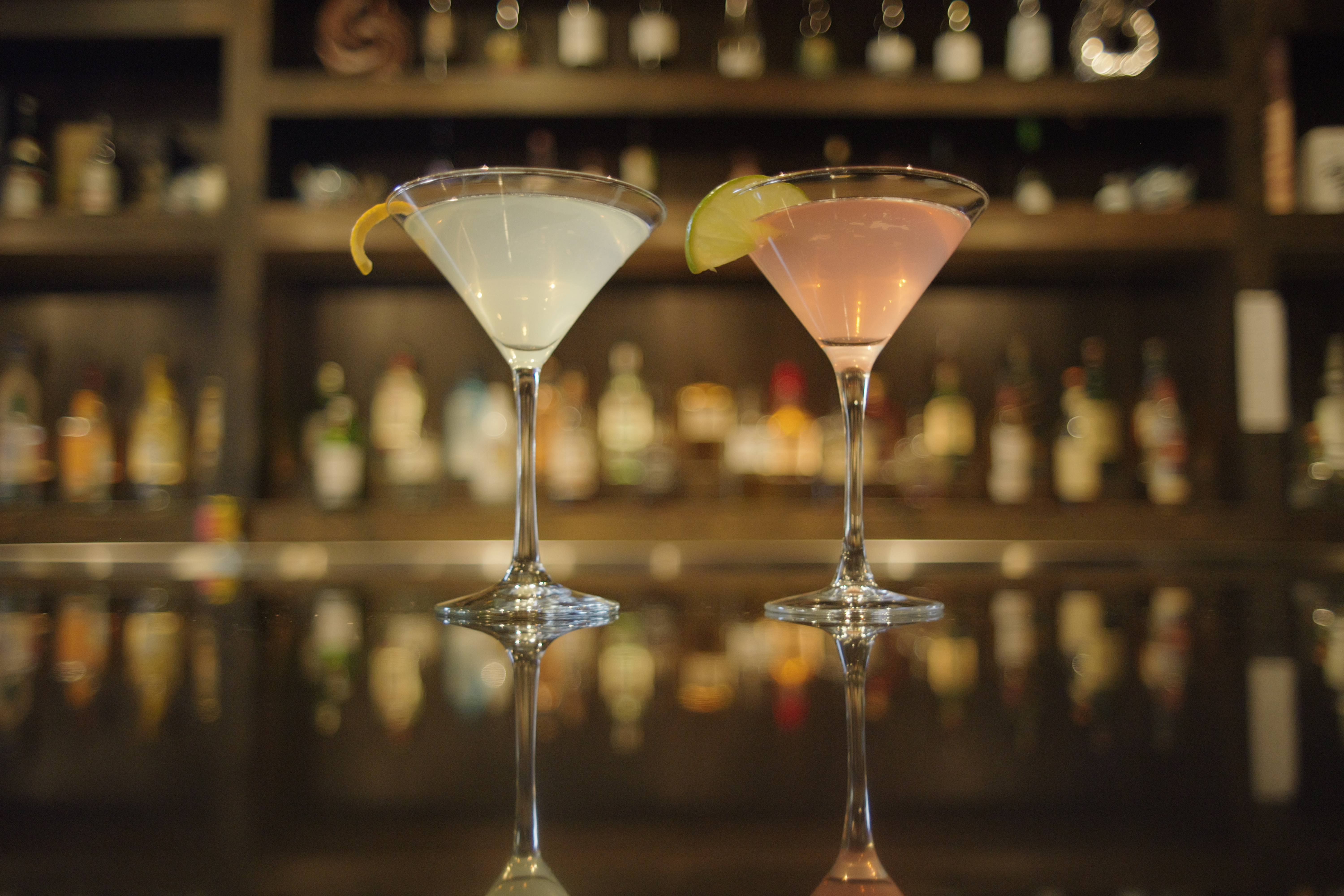a close up of cocktail drinks