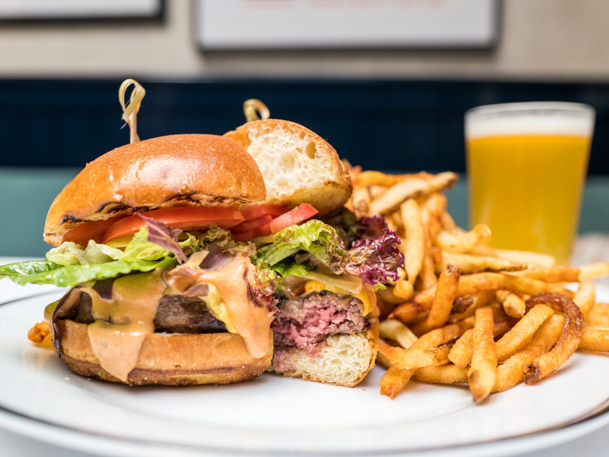 burger and fries