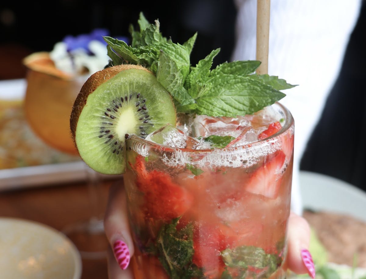 a close up of food on a table