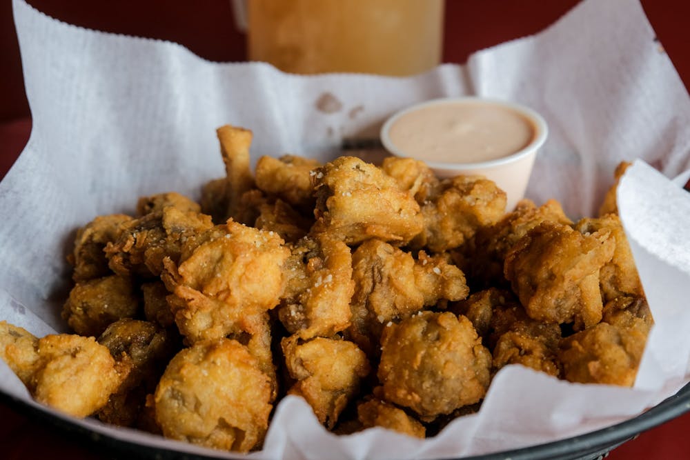 a tray of food on a plate