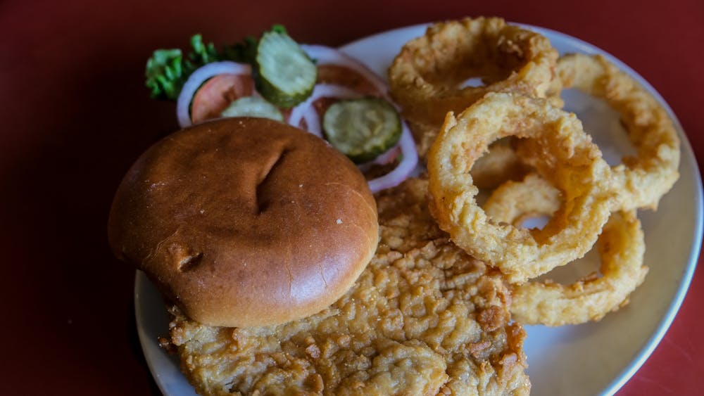 a close up of food on a plate
