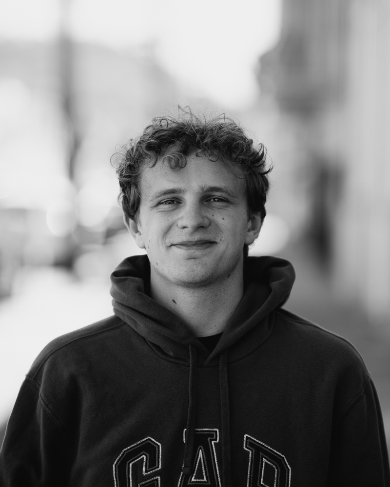 a man smiling for the camera