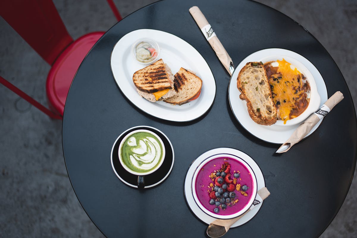 a plate of food on a table