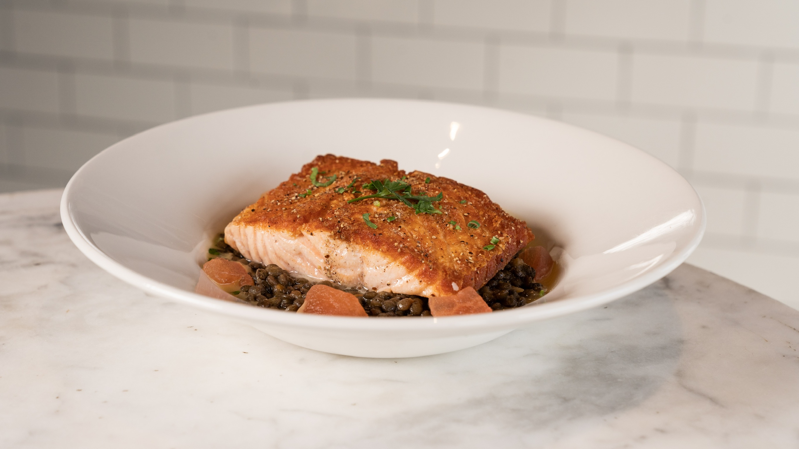 a bowl of food on a plate