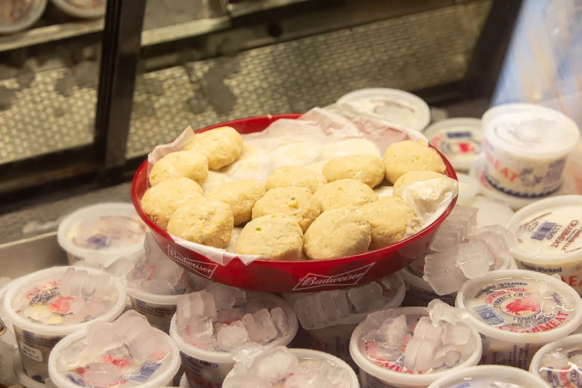 a bowl filled with small edible balls