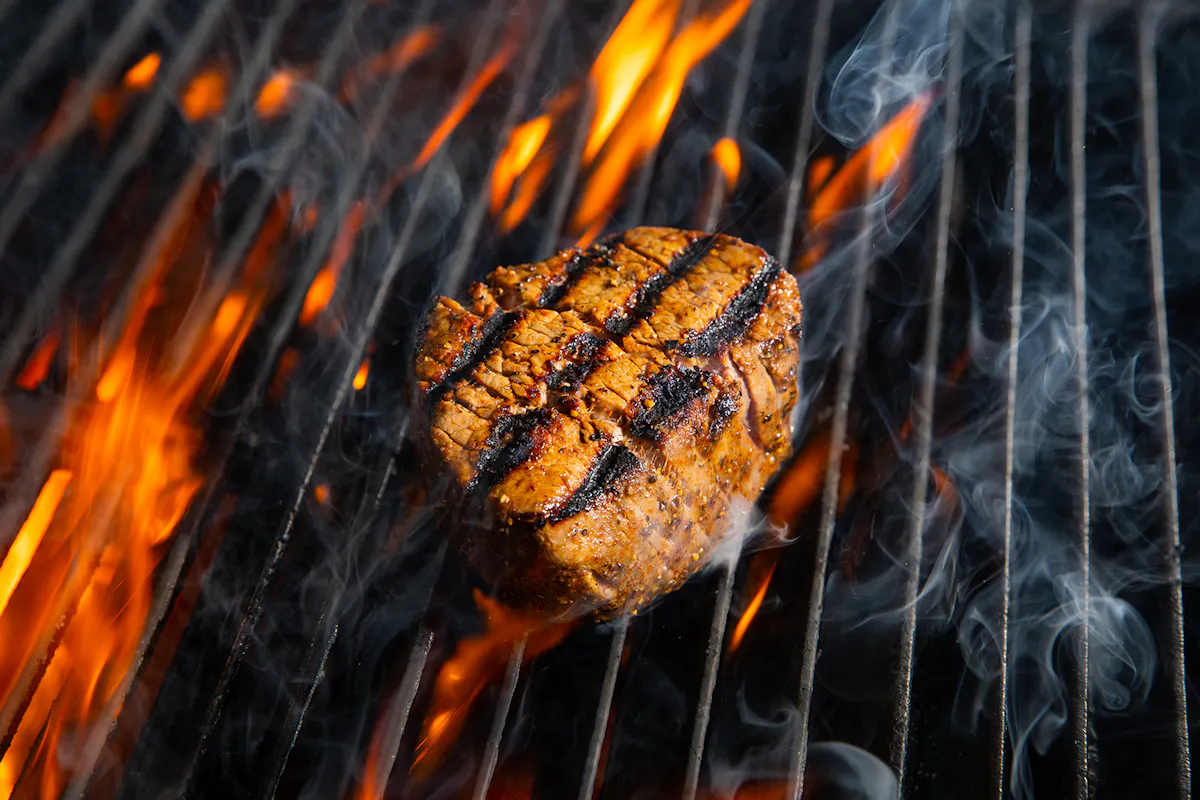 a close up of a fire