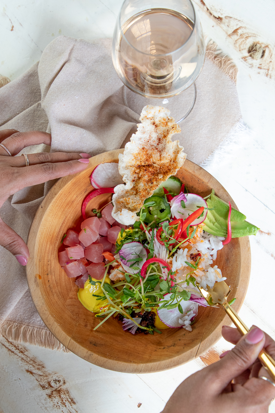 a plate of food on a table