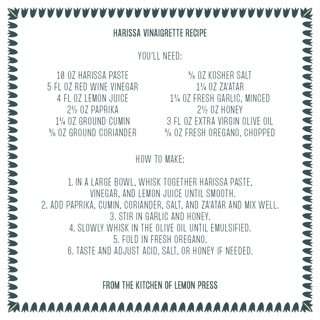 a recipe on a white paper