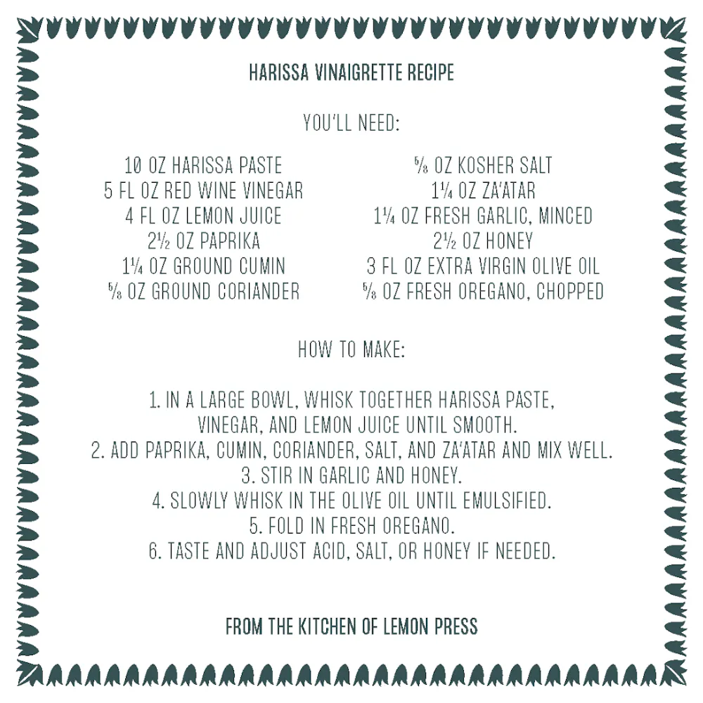 a recipe on a white paper