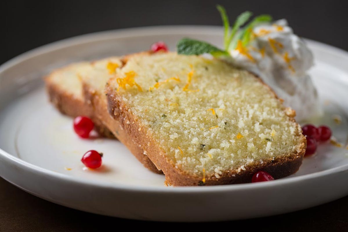 a piece of cake on a plate