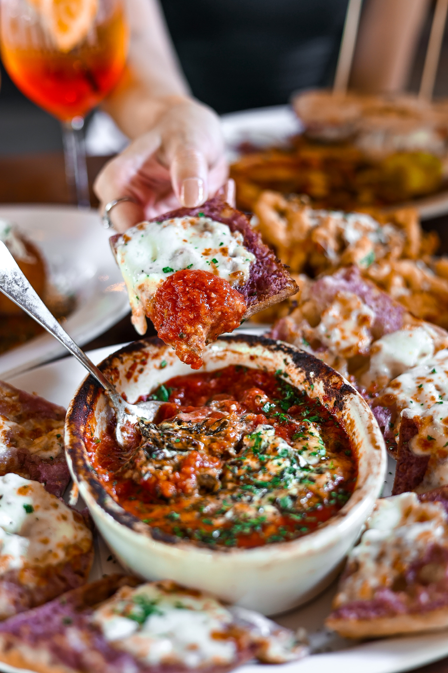 a close up of a plate of food