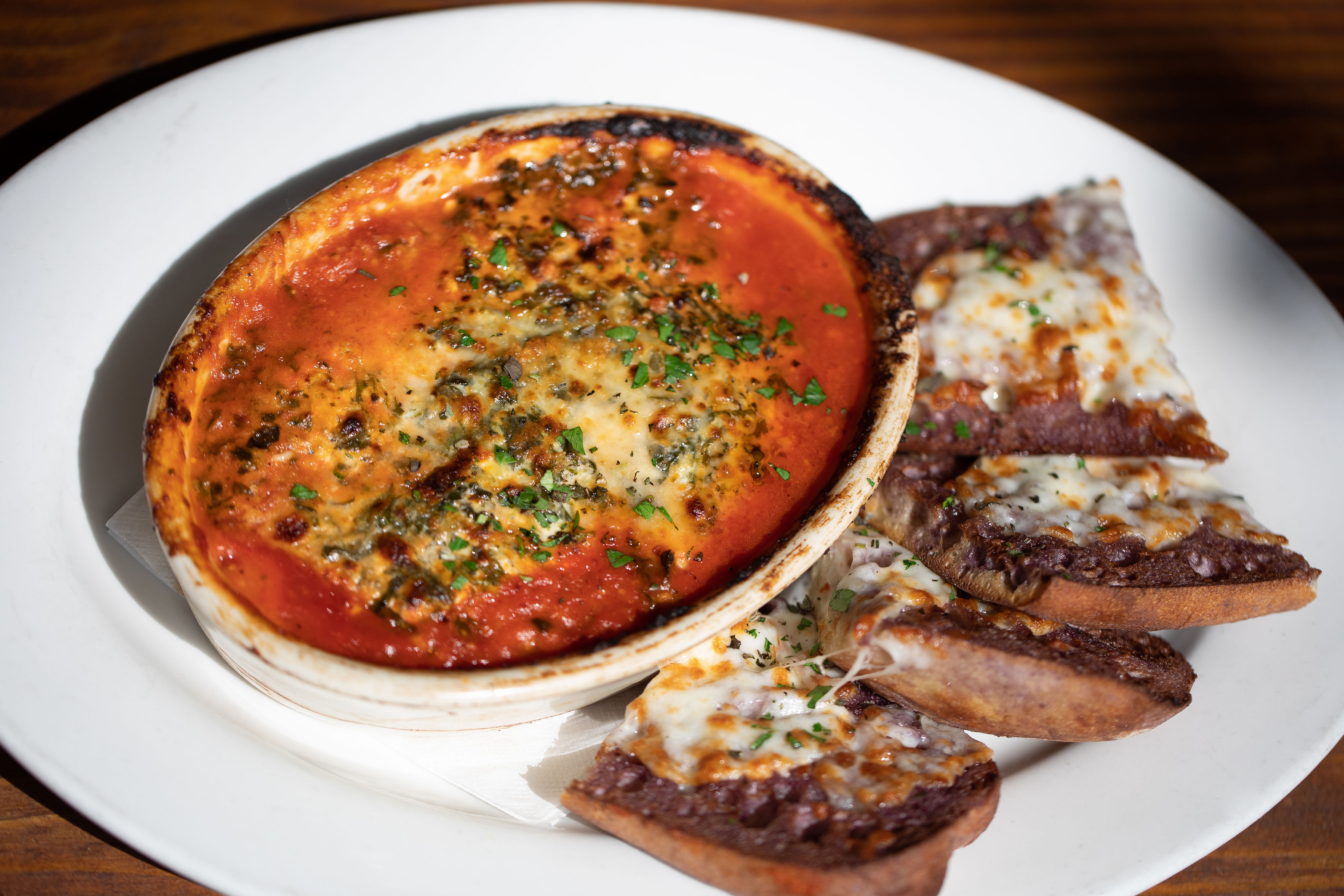 a plate of food on a table