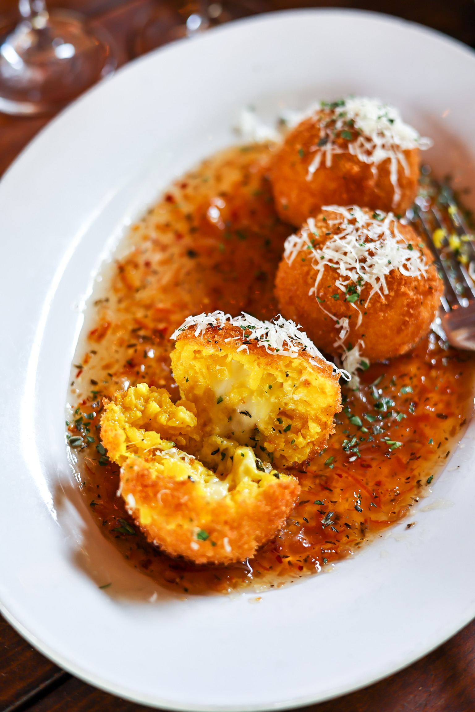 a plate of food on a table