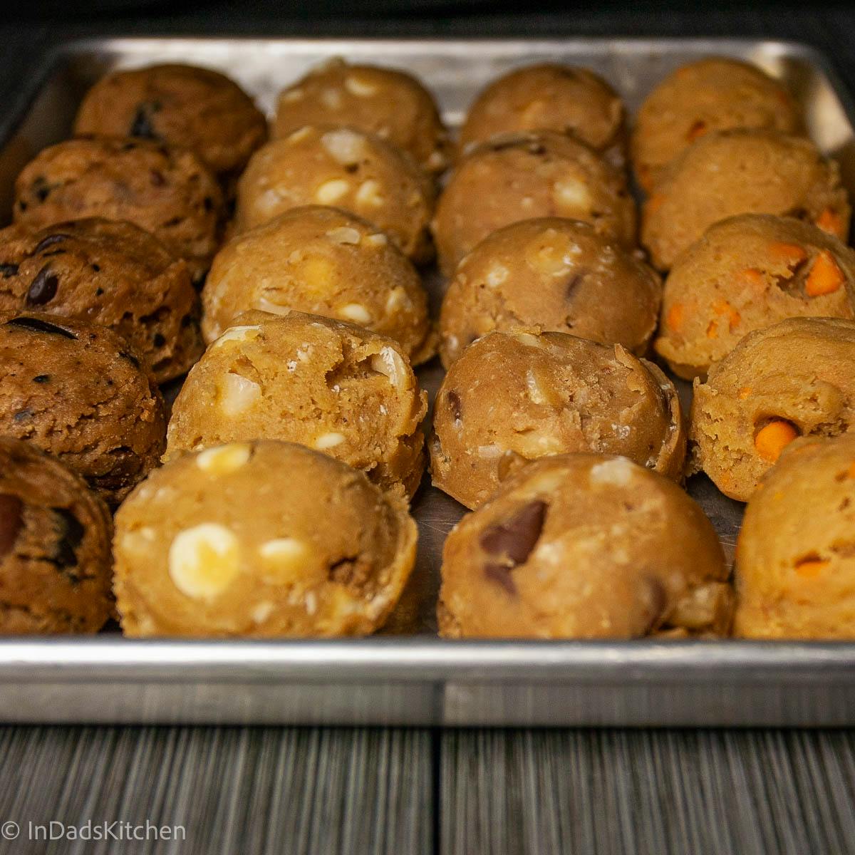 a close up of a tray of food