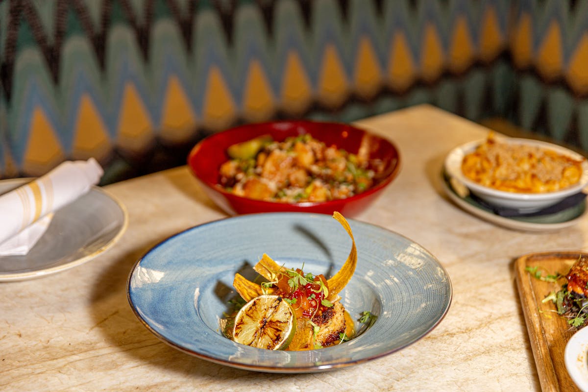 a plate of food on a table