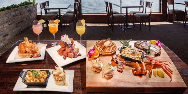 a plate of food on a wooden table