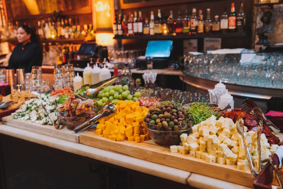 a table full of food