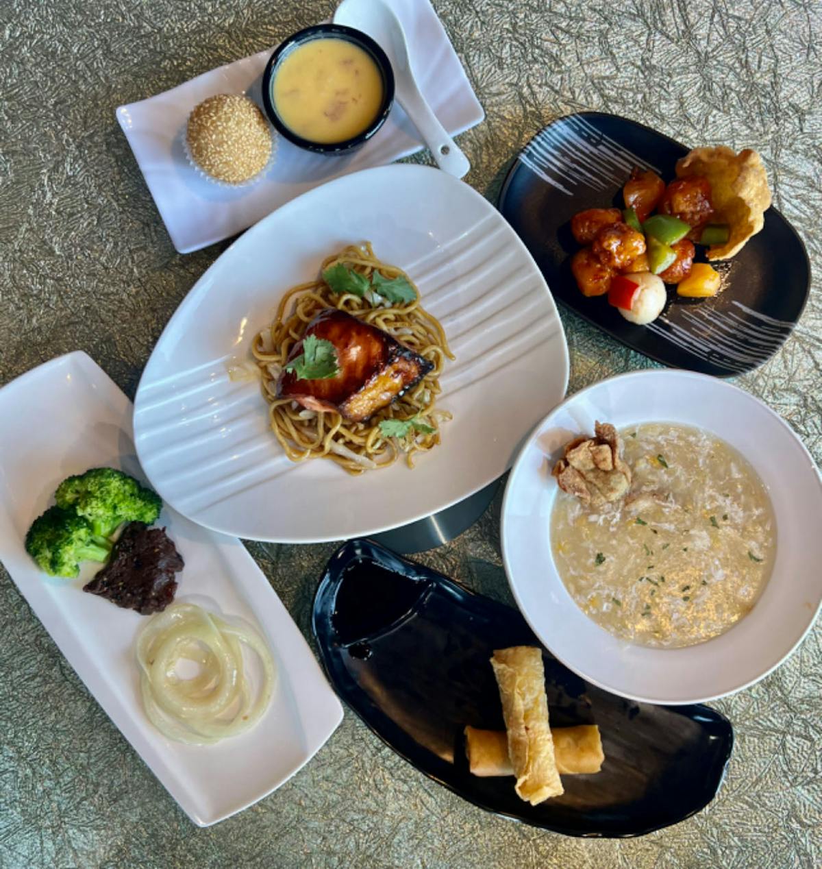 a plate of food on a table