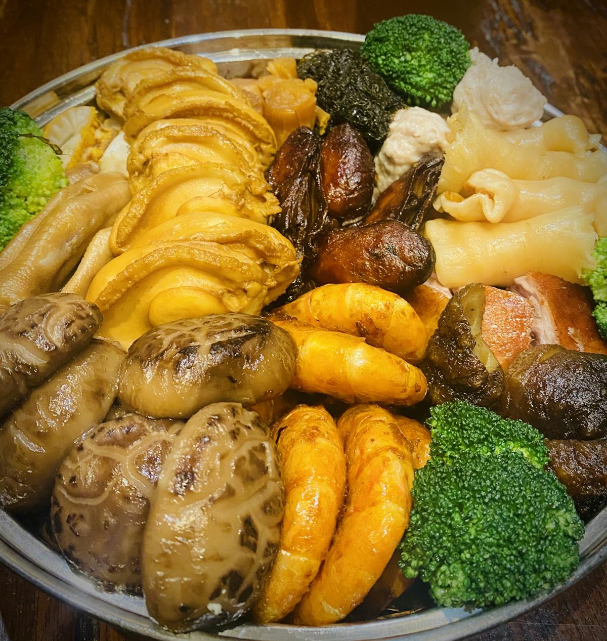 a plate of food with broccoli