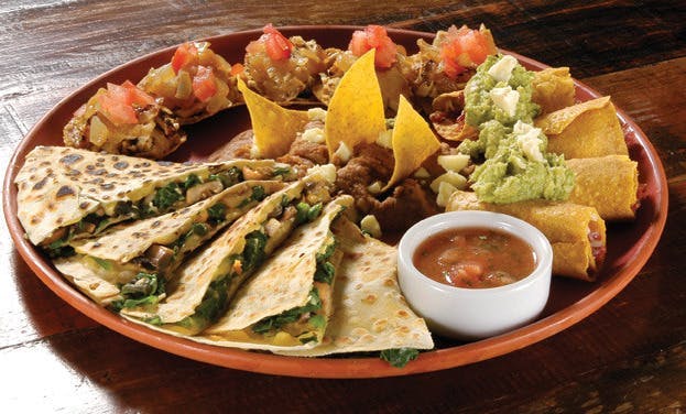a plate of food on a table