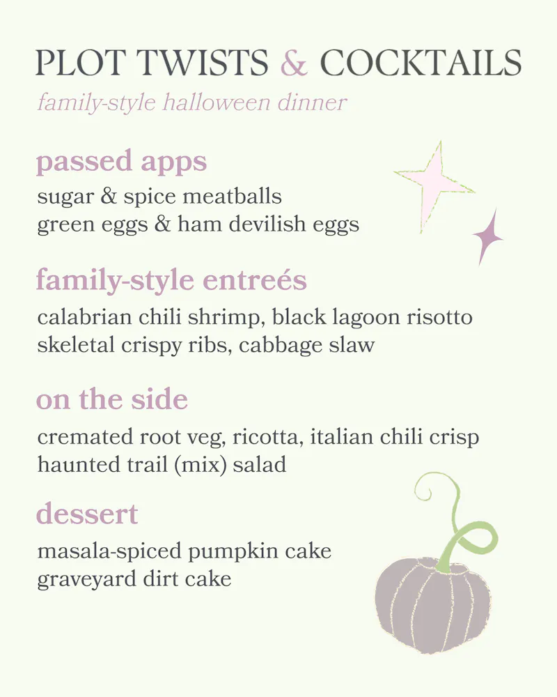 Cocktail menu