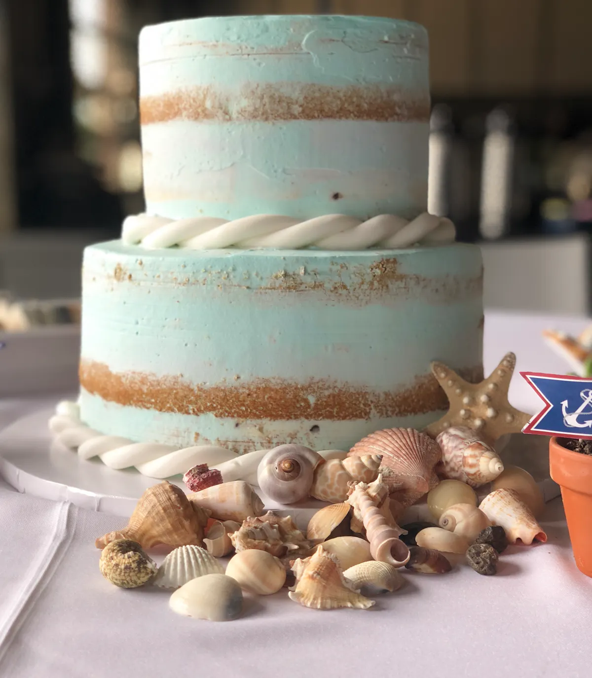 a cake sitting on top of a table