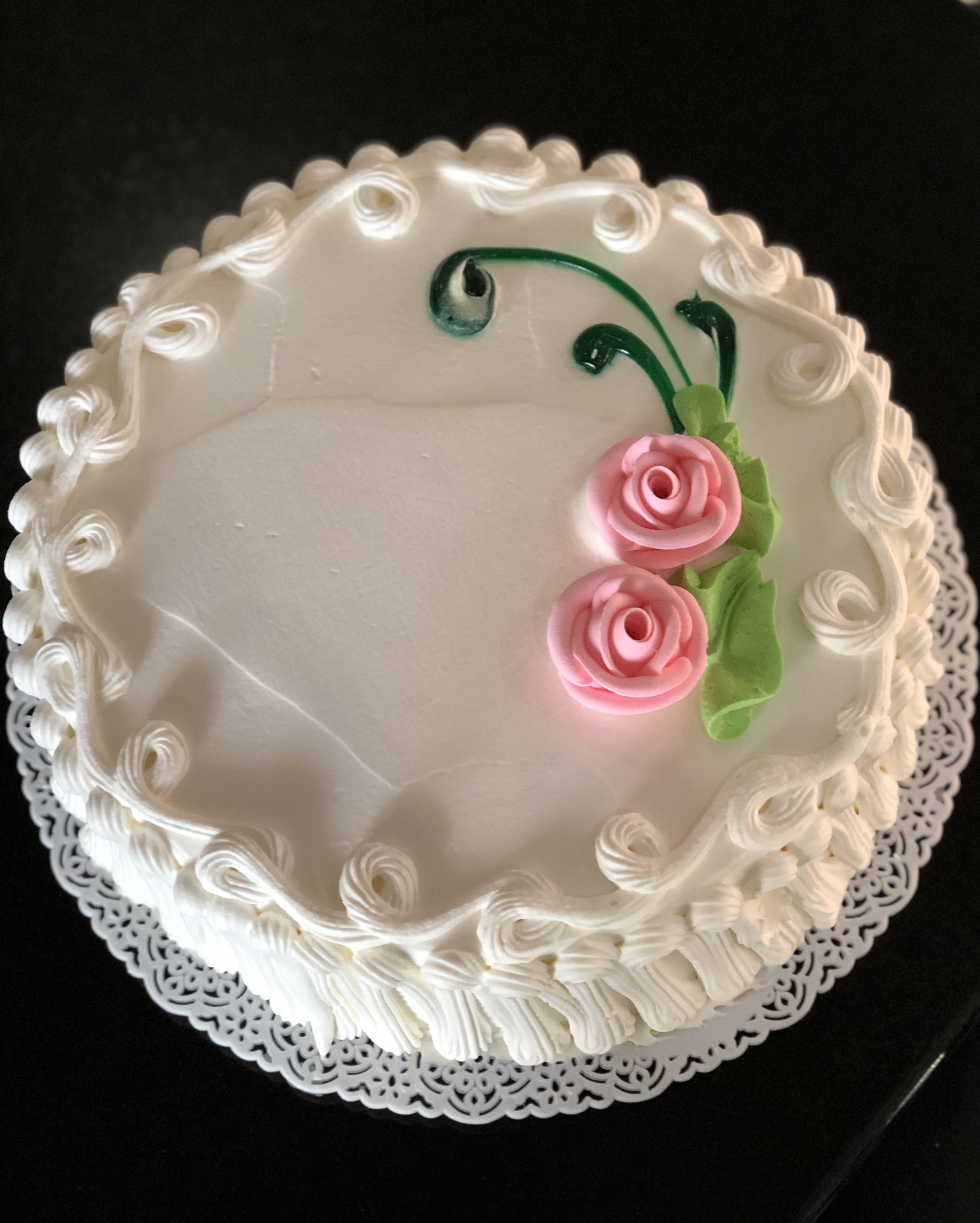 a plate of birthday cake on a table