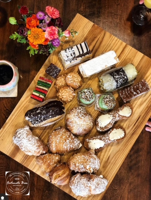 food on a wooden table