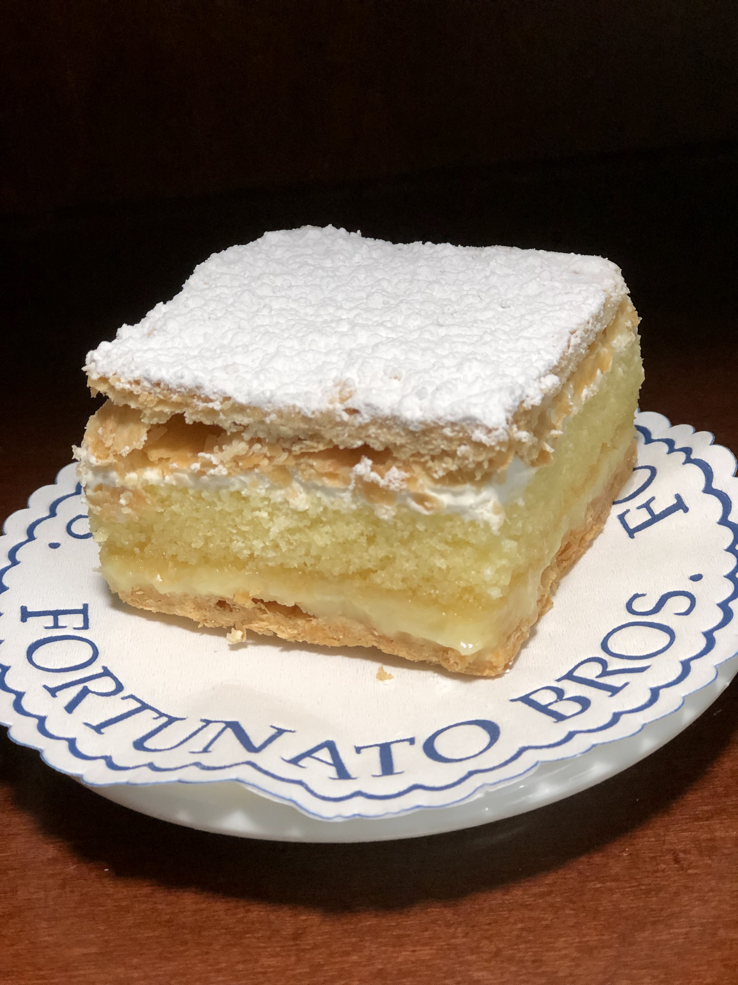 a piece of cake on a plate