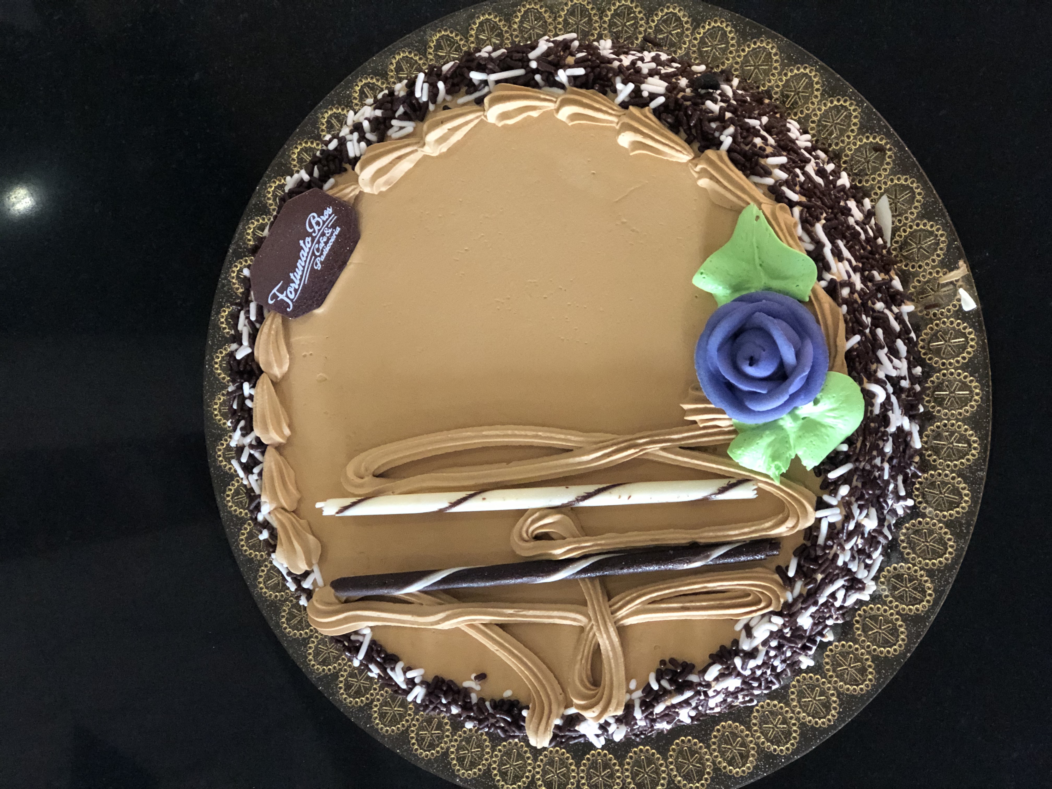 a chocolate cake on a plate