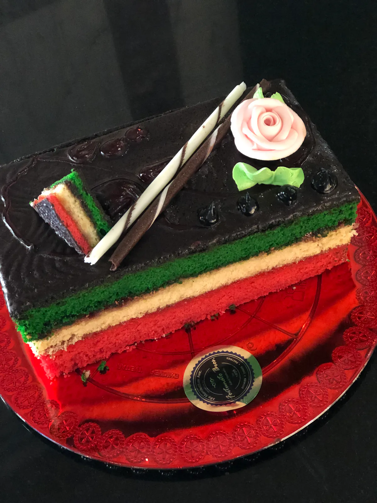 a slice of birthday cake on a plate