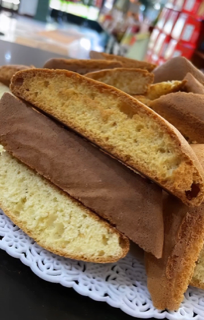 a sandwich cut in half