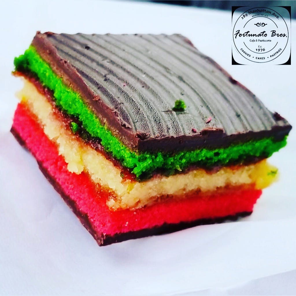 a piece of cake on a paper plate