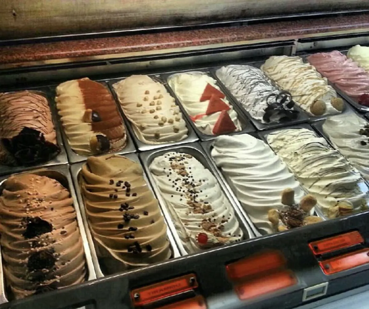 a tray full of food