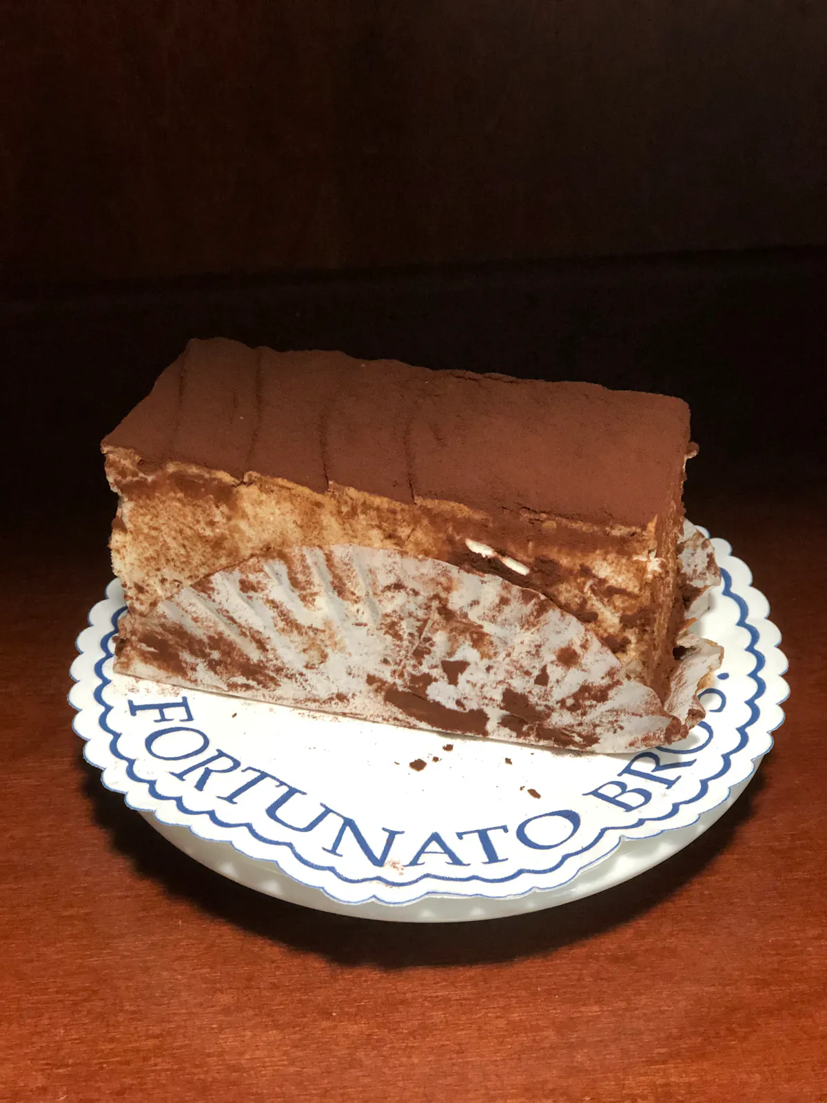 a piece of cake on a plate