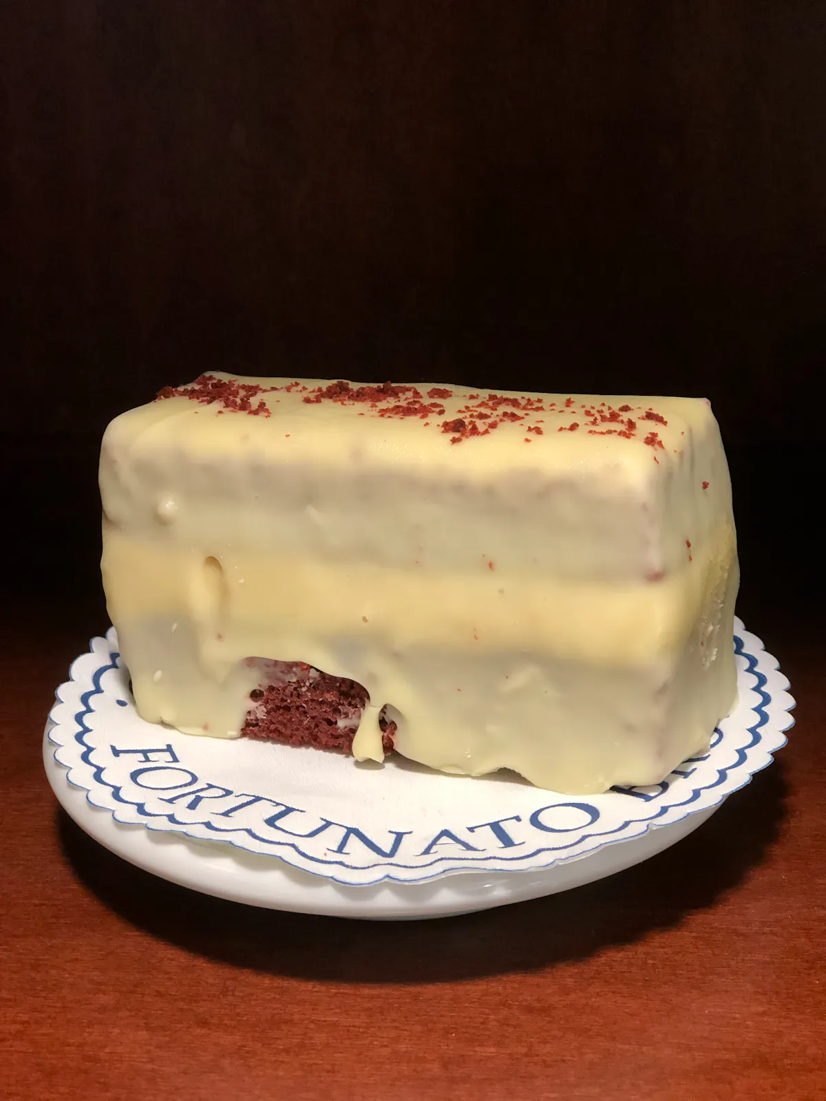 a piece of cake on a plate