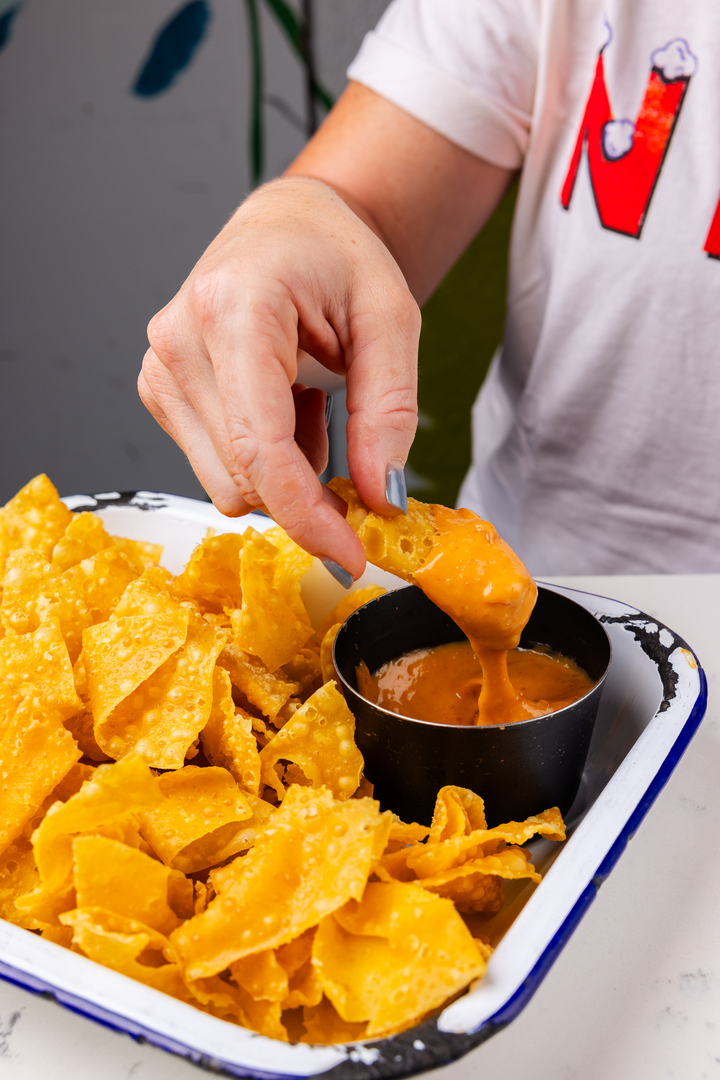 Queso & Wonton Chips