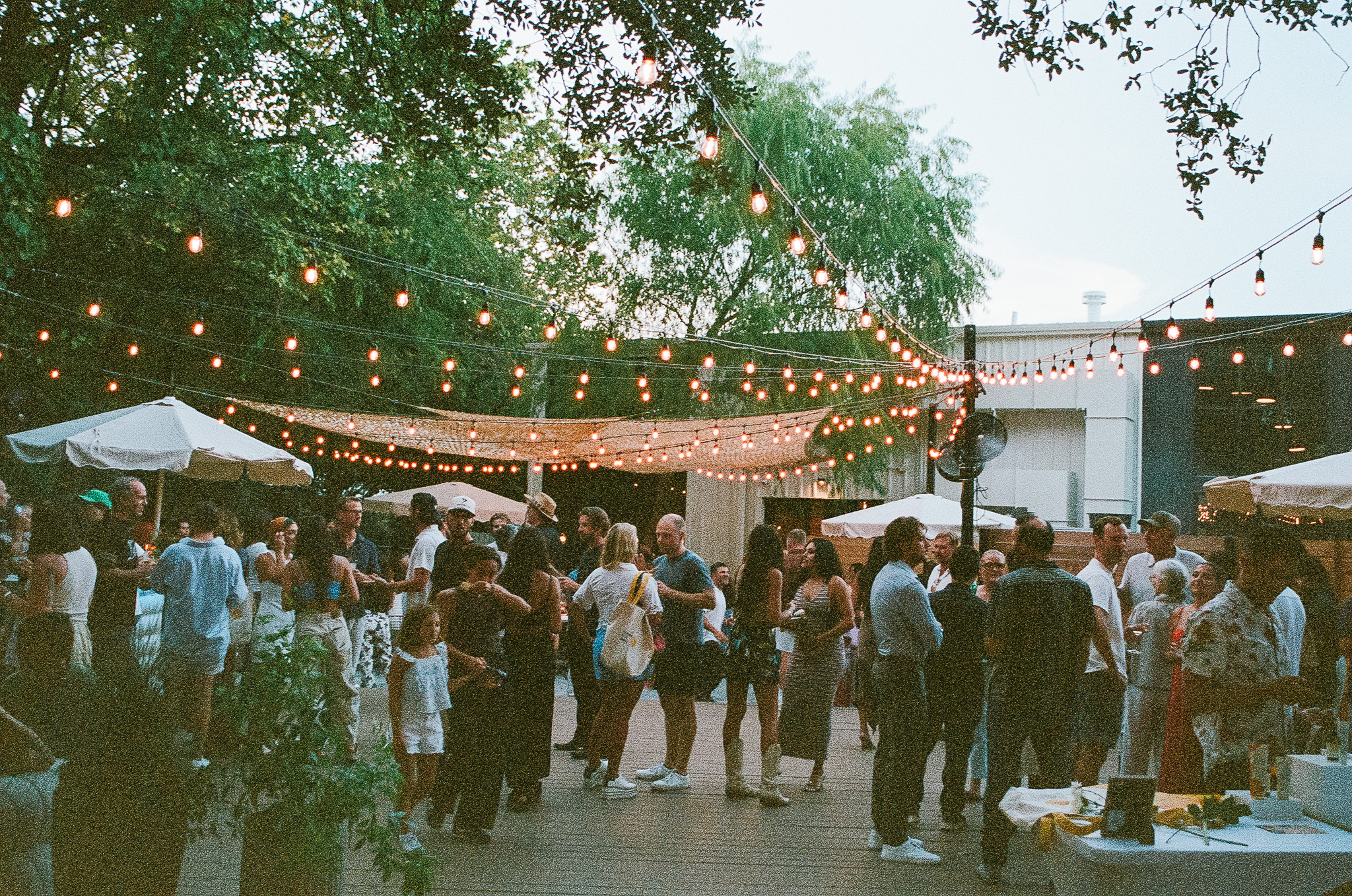 People on a patio