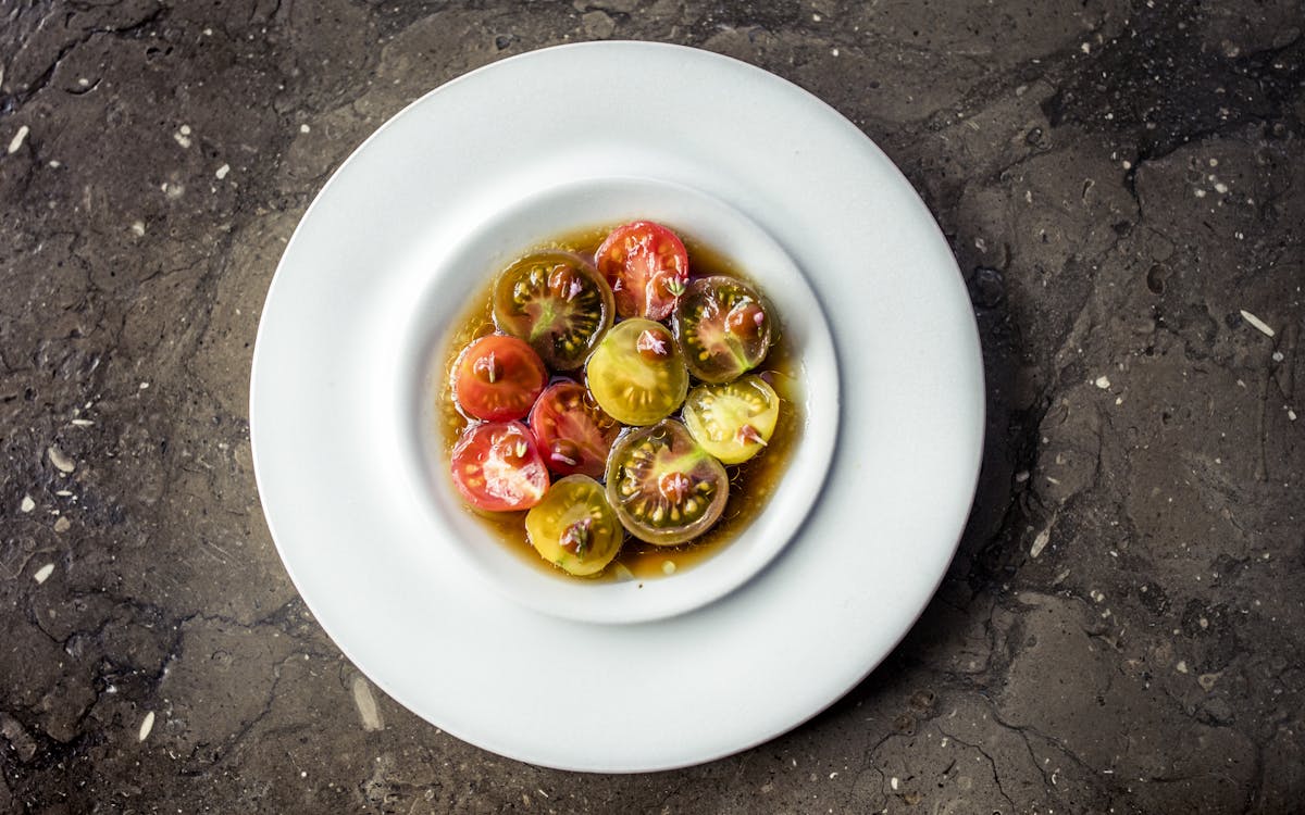 a bowl of food on a plate