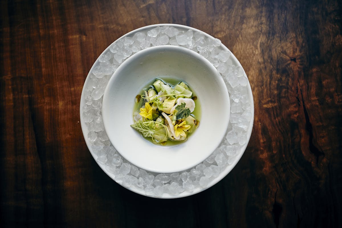 a bowl of food on a plate