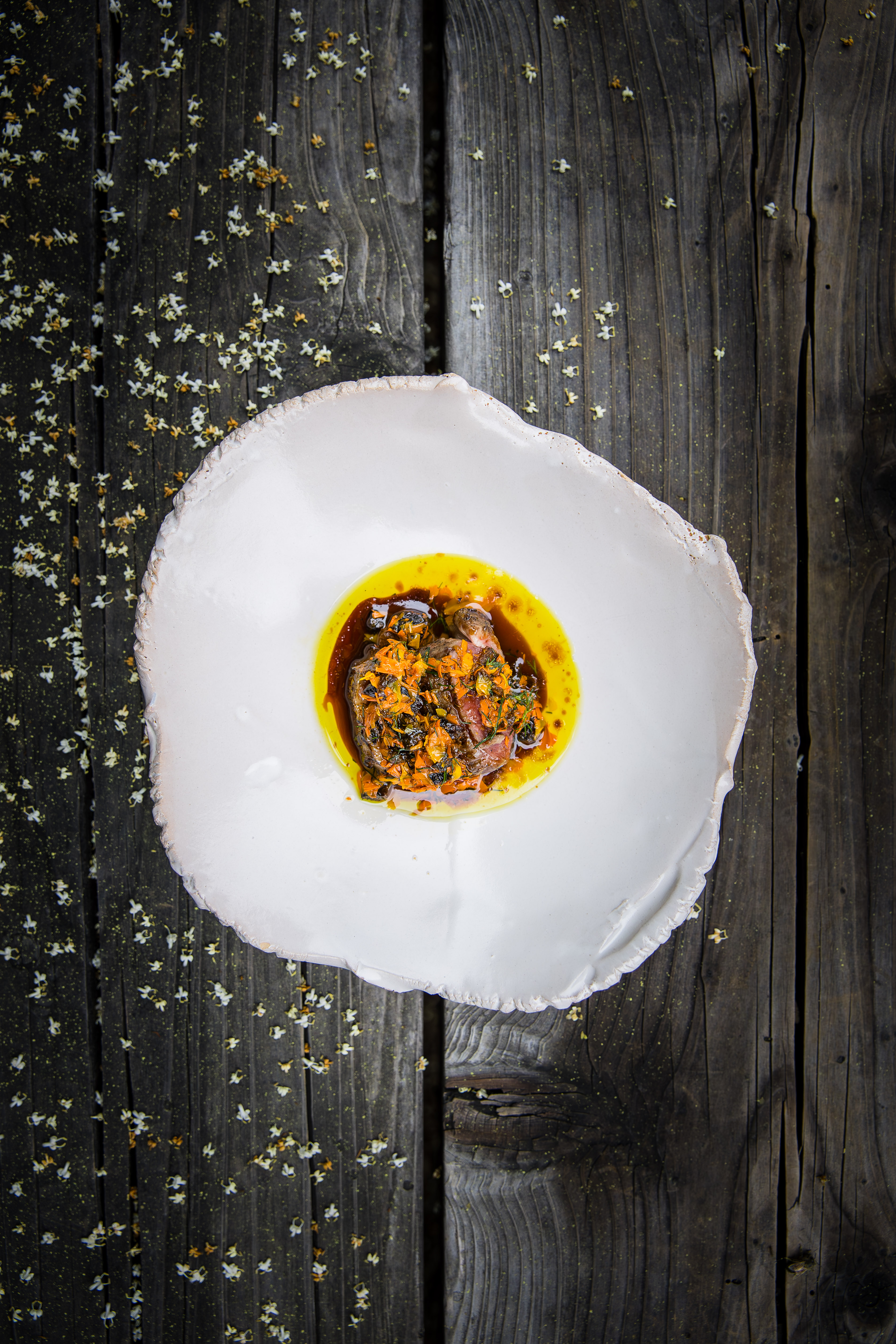 overhead image of a bowl of food