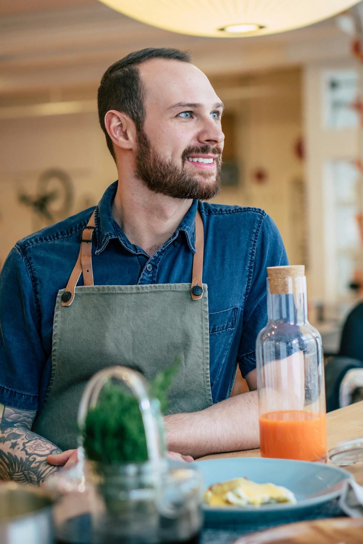 a man sitting at a table