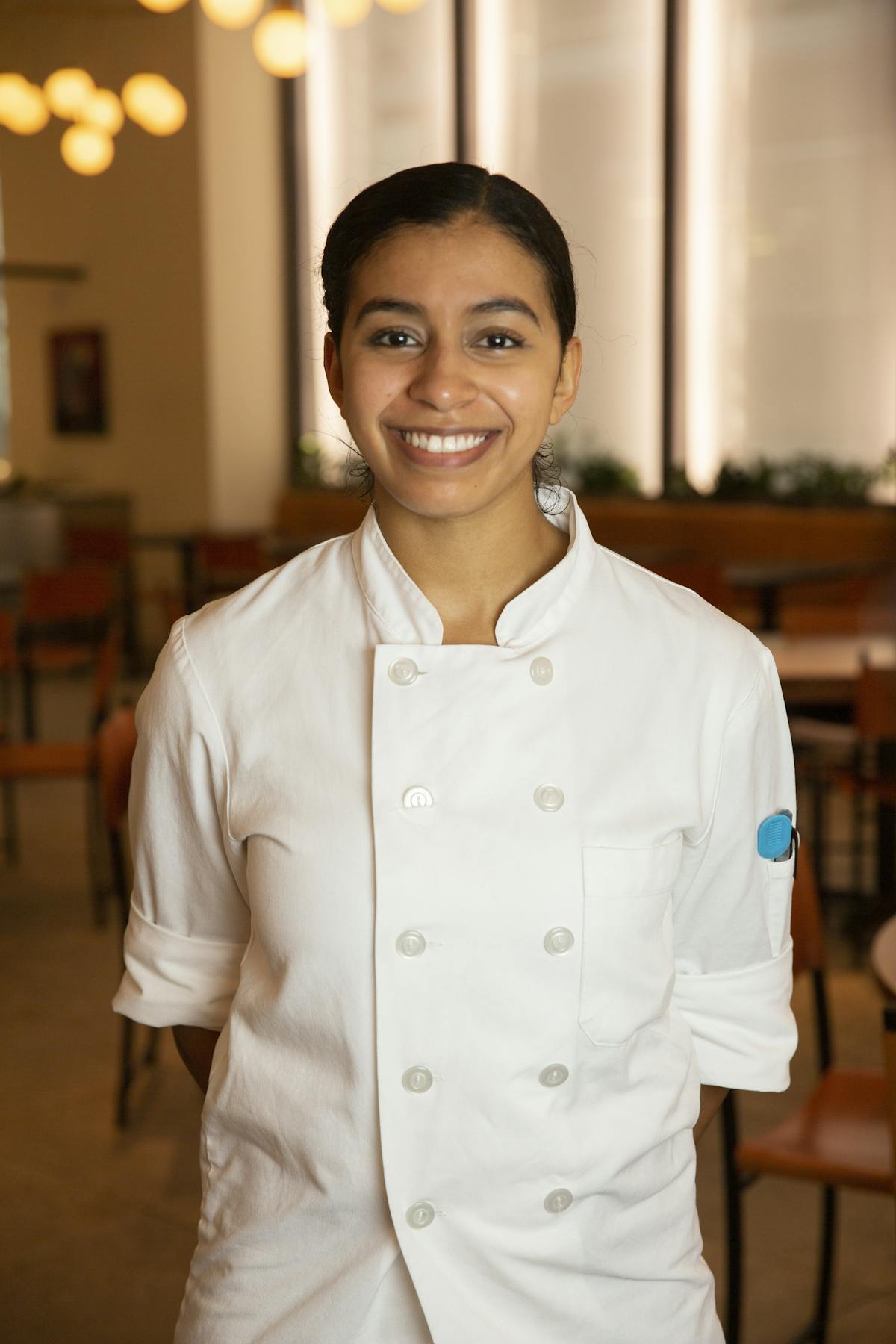 a person standing posing for the camera