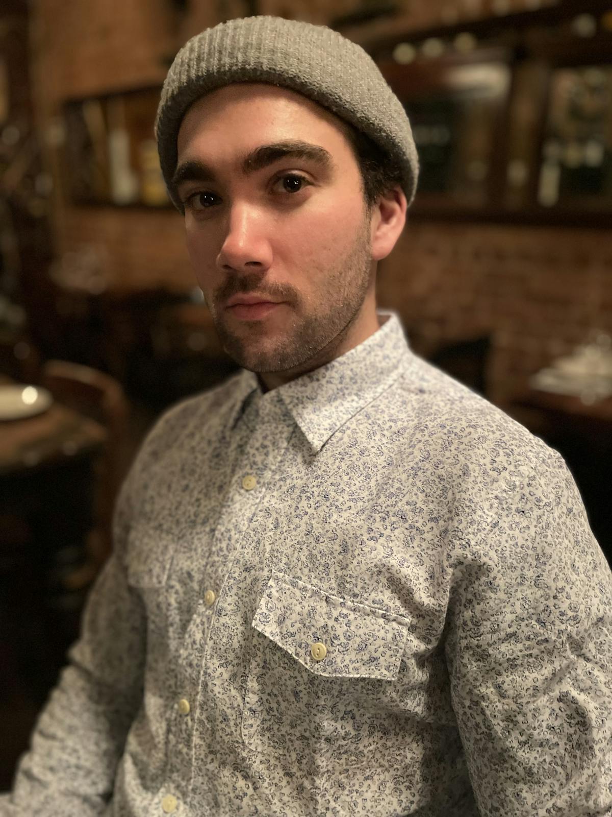 a man wearing a hat