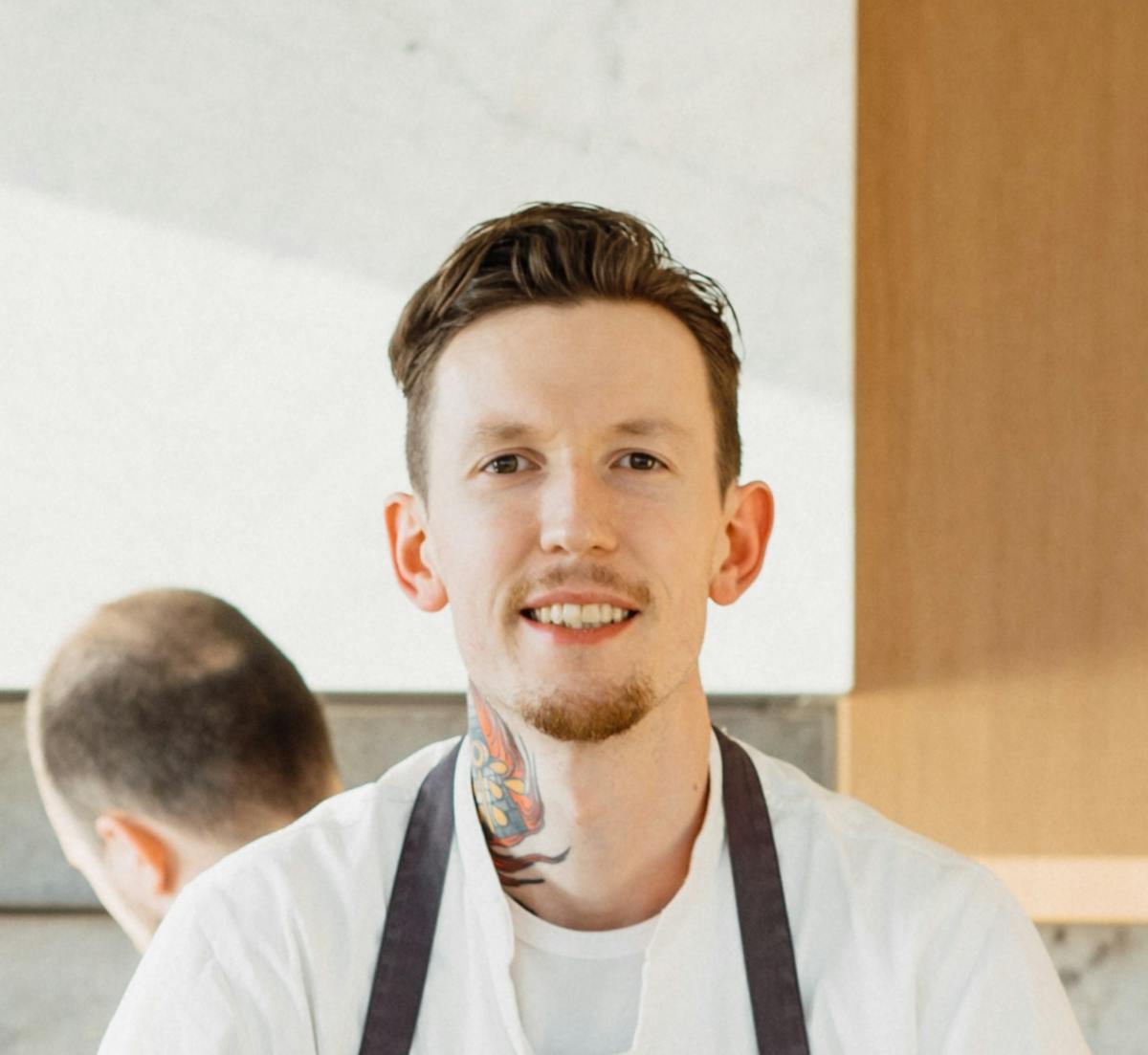 a man looking at the camera