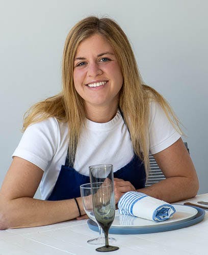 a person sitting at a table